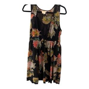 Maeve Multicolor Floral Babydoll Dress Anthro 2005